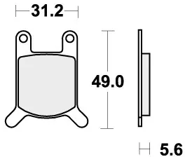 Beperkte Voorraad SBS - 532HF - Brake Pads - Organic