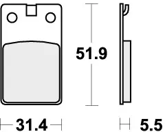 Hoge Kwaliteit SBS - 595HF - Brake Pads - Organisch