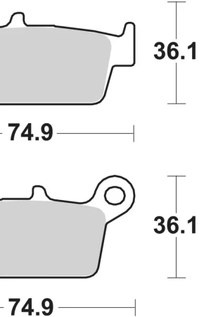 Populair SBS - 144HF - Brake Pads - Organisch