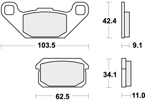 Groothandel SBS - 848SI BRAKE PADS SINTER - Brake Pads - OFF ROAD