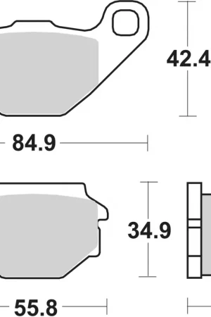 Tijdelijk Beschikbaar SBS - 118HF BRAKE PADS ORGANIC - Brake Pads - STREET