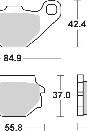 Veilige Betaling SBS - 135CT BRAKE PADS ORGANIC - Brake Pads - Scooter