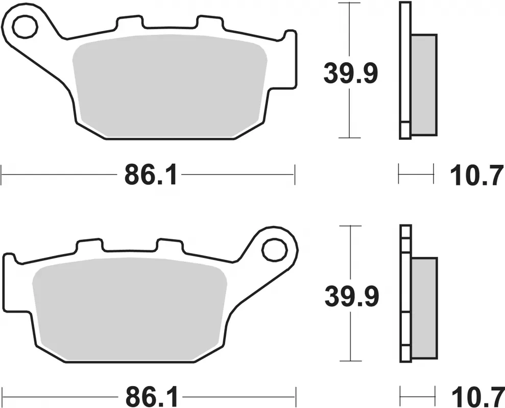 SBS - 161CT BRAKE PADS ORGANIC - Brake Pads - Voor scooters Direct Verzonden
