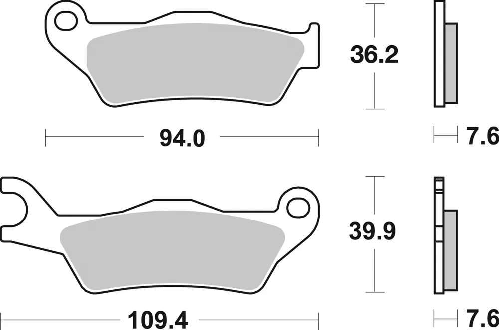 SBS - 237HF - Brake Pads - Organic - STREET Beperkt Aanbod