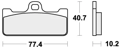 Gratis Retour SBS - 711DS-1 - Brake Pads - Sinter Racing - Road Racing