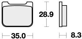 In De Mode SBS - 732RQ - Brake Pads - Organic Racing