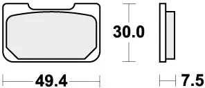 SBS - 759RQ - Brake Pads - Organic Racing Actieprijs