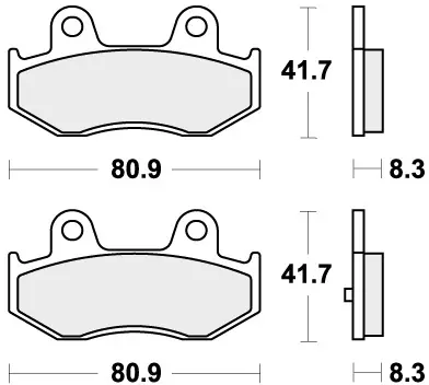 SBS - 781HF - Brake Pads - Organic Laatste Versie