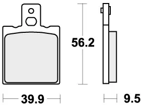 Weekendaanbieding SBS - 646HF - Brake Pads - Organic Street