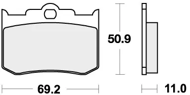 SBS - 662HF - Brake Pads - Organic Hoge Kwaliteit