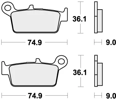 Gratis Verzending SBS - 690HF - Brake Pads - Organic Street