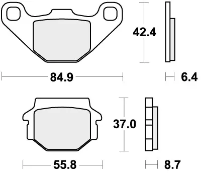 SBS - 541HF - Brake Pads - Organic - STREET Trendy