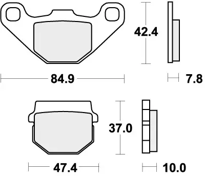 SBS - 548HF BRAKE PADS ORGANIC - Brake Pads - STREET Beperkt Aanbod