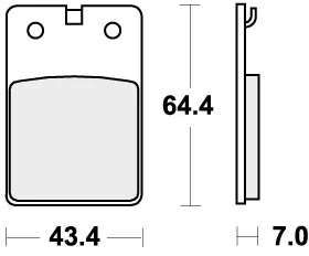 SBS - 605HF BRAKE PADS ORGANIC - Brake Pads - STREET Gereduceerde Prijs
