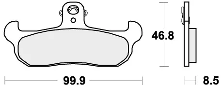 SBS - 608HF BRAKE PADS ORGANIC - Brake Pads - STREET Handgemaakt