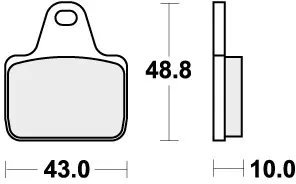 Geld-Terug-Garantie SBS - 805DS-1 - Brake Pads - Sinter Racing