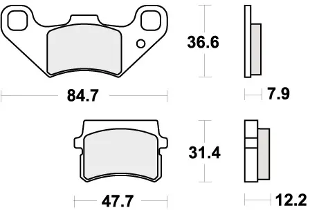 SBS - 855HF BRAKE PADS ORGANIC - Brake Pads - STREET Actieprijs