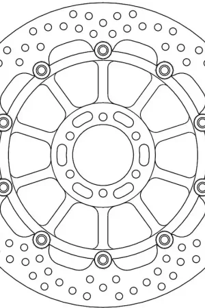 Garantie Inbegrepen MOTO MASTER - 113101 - Brake Discs - Halo Float Alu Offs. Disc 320