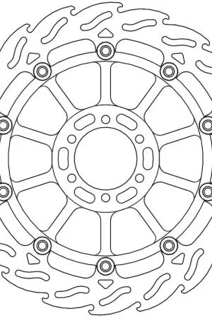 Dagaanbieding MOTO MASTER - 113002 - Brake Discs - FLAME FLOAT ALU DISC 320