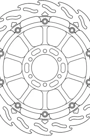 MOTO MASTER - FLAME 5,5MM RACING SERIES - Brake Discs - FLOATING ALU OFFSET DISC 320 Plaats Bestelling