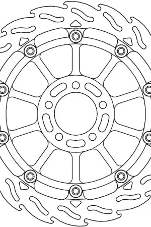 Nieuwe Collectie MOTO MASTER - FLAME 5,5MM RACING SERIES - Brake Discs - FLOATING ALU OFFSET DISC 320