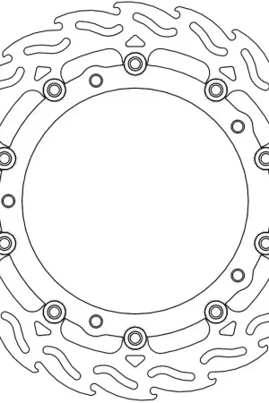 Budget MOTO MASTER - 112118 - Brake Discs - Flame Floating Alu Disc 320