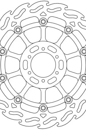Beperkt Aanbod MOTO MASTER - FLAME FLOAT ALU DISC 296 - Brake Discs - Aluminium Remschijf