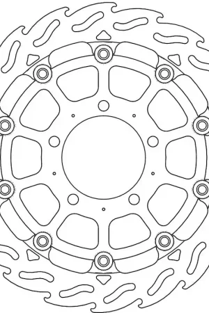 MOTO MASTER - FLAME 5,5MM RACING SERIES - Brake Discs - FLOATING ALU DISC 300 Lage Prijs