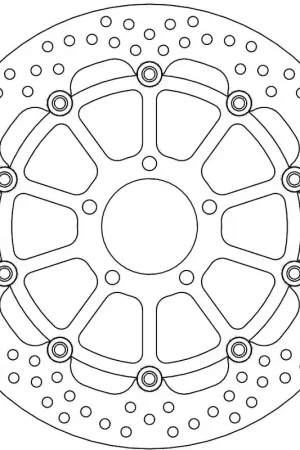 MOTO MASTER - HALO FLOATING ALU DISC 320 - Brake Discs - Floating Alu Disc Garantie Inbegrepen
