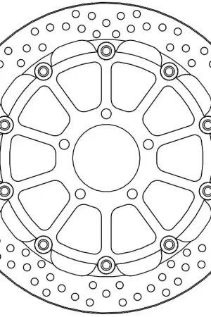 MOTO MASTER - HALO 5,5MM RACING SERIES - Brake Discs - FLOATING ALU DISC 320 Seizoensaanbieding