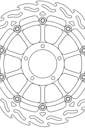Tijdelijk Beschikbaar MOTO MASTER - FLAME FLOAT ALU DISC 320 - Brake Discs - Aluminium constructie