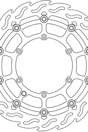 Wereldwijde Verzending MOTO MASTER - 112226 - Brake Discs - FLAME FLOATING ALU DISC 320