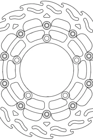 MOTO MASTER - 112060 - Brake Discs - Flame Floating Aluminium Disc 310 Direct Beschikbaar