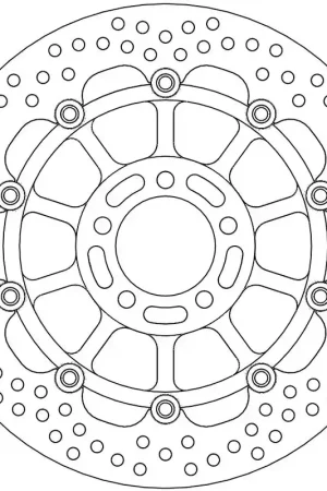MOTO MASTER - HALO FLOAT ALU OFFS. DISC 296 - Brake Discs - Compatibel met Kawasaki Zx 6 r w, Zx 6 r x, Zx 9 r w, Zx 9 r x Populair