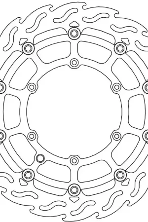 MOTO MASTER - 112238 - Brake Discs - FLAME FLOATING ALU DISC 320 Nieuw