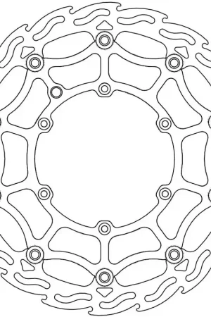 MOTO MASTER - 111043 - Brake Discs - FLAME FLOATING STEEL DISC 320 In De Mode