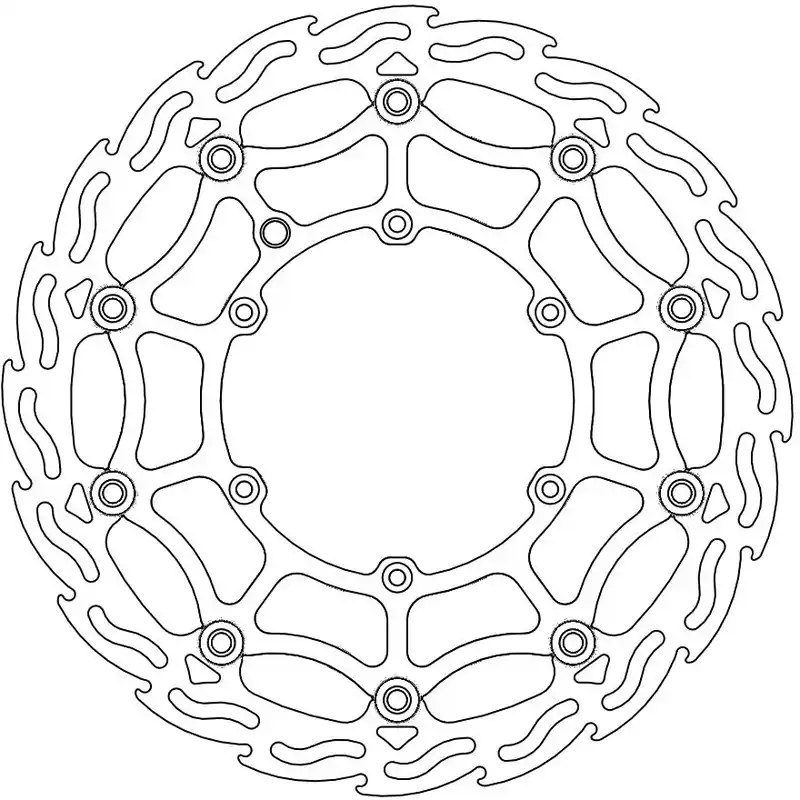 MOTO MASTER - 111043 - Brake Discs - FLAME FLOATING STEEL DISC 320 In De Mode