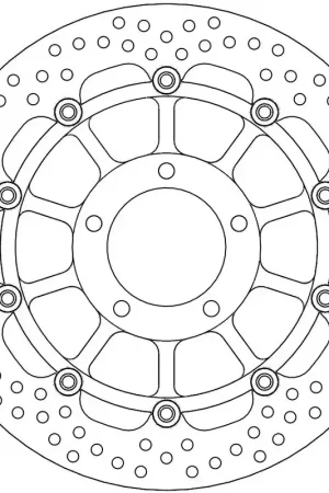 MOTO MASTER - 113133 - Brake Discs - HALO FLOAT ALU OFFS. DISC 320 Ambachtelijk