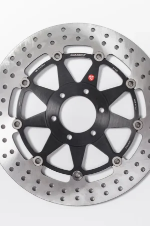 BRAKING - BRAKE DISC ROUND FLOATING AL-HUB STX - Brake Discs - Compatibel met verschillende Aprilia Rs 250 modellen Gereduceerde Prijs