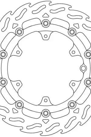 Premium MOTO MASTER - 112102 - Brake Discs - Flame Floating Alu Disc 300