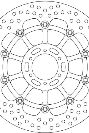 Handgemaakt MOTO MASTER - 113111 - Brake Discs - HALO FLOAT ALU OFFS. DISC 310