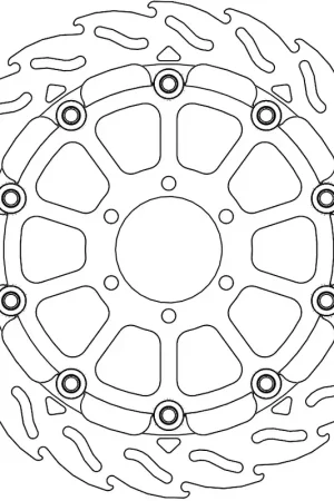 MOTO MASTER - FLAME 5,5MM RACING SERIES - Brake Discs - FLOATING ALU DISC 300 Op = Op