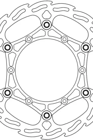 Direct Verzonden MOTO MASTER - 111046 - Brake Discs - Flame Floating Steel Disc 260mm