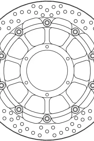 MOTO MASTER - HALO 5,5MM RACING SERIES - Brake Discs - FLOATING ALU OFFSET DISC 320 Hete Deal