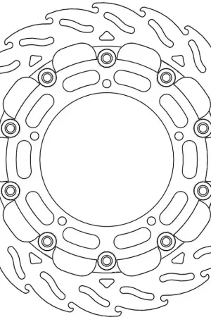 MOTO MASTER - FLAME 5,5MM RACING SERIES - Brake Discs - FLOATING ALU DISC 310 Exclusief