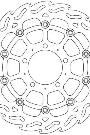 Nu Kopen MOTO MASTER - 112057 - Brake Discs - FLAME FLOATING ALU DISC 310