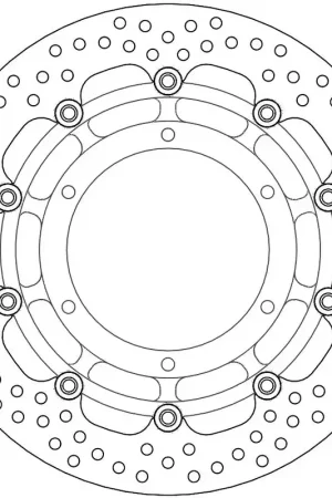 Origineel MOTO MASTER - HALO FLOAT ALU OFFS. DISC 320 - Brake Discs - Geschikt voor Yamaha XT 660