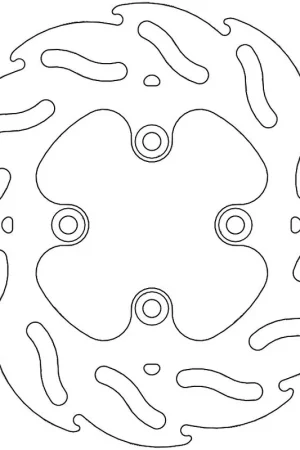 Premium MOTO MASTER - 110219 - Brake Discs - Flame Fixed Disc 160