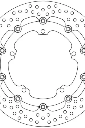 Ambachtelijk MOTO MASTER - 112154 - Brake Discs - HALO FLOATING ALU DISC 320