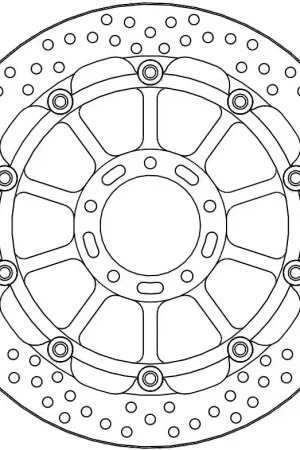 MOTO MASTER - HALO 5,5MM RACING SERIES - Brake Discs - FLOATING ALU OFFSET DISC 320 Fabrieksprijs